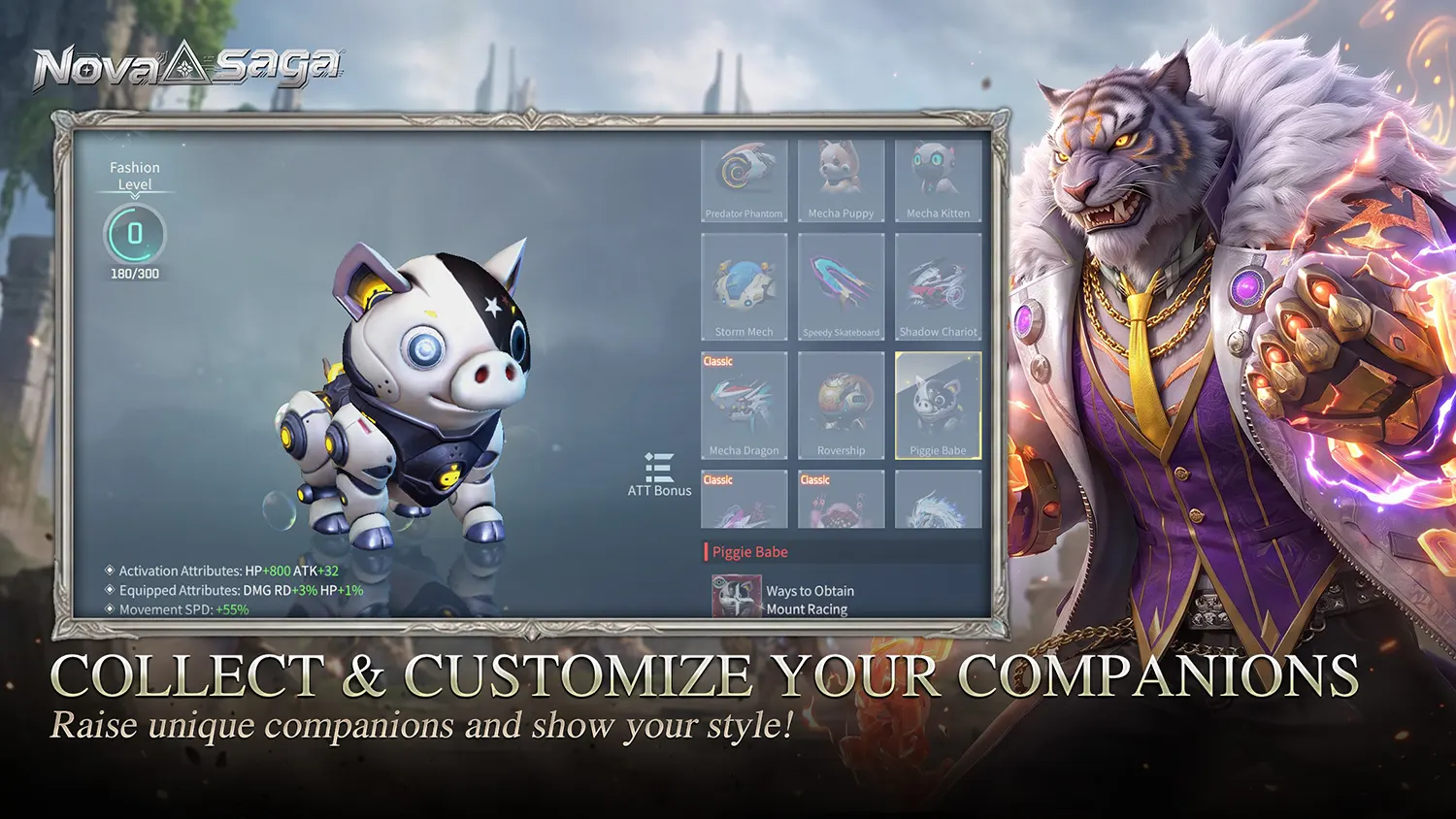 Collect & Customize Your Companions / Raise unique companions and show your style!